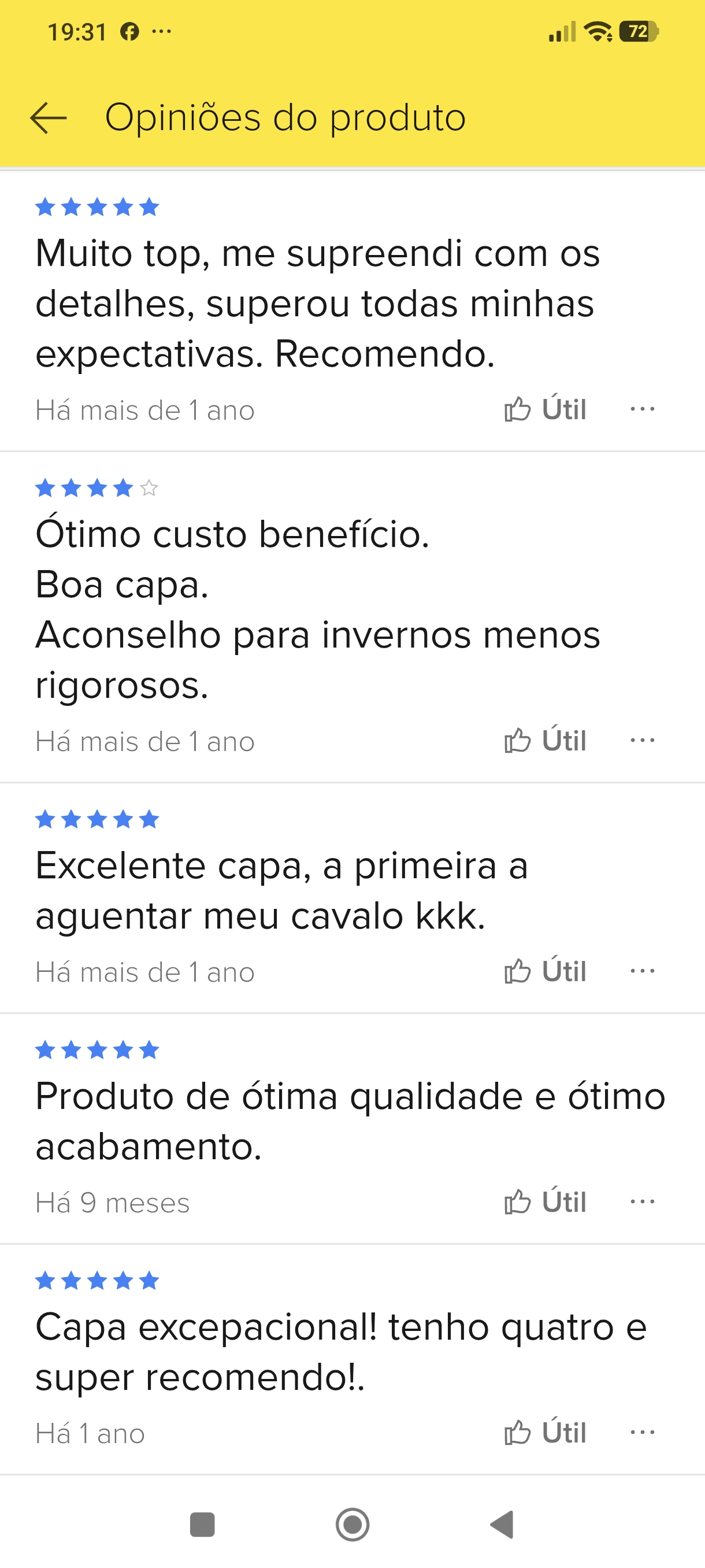 Depoimento real de cliente no Mercado Livre