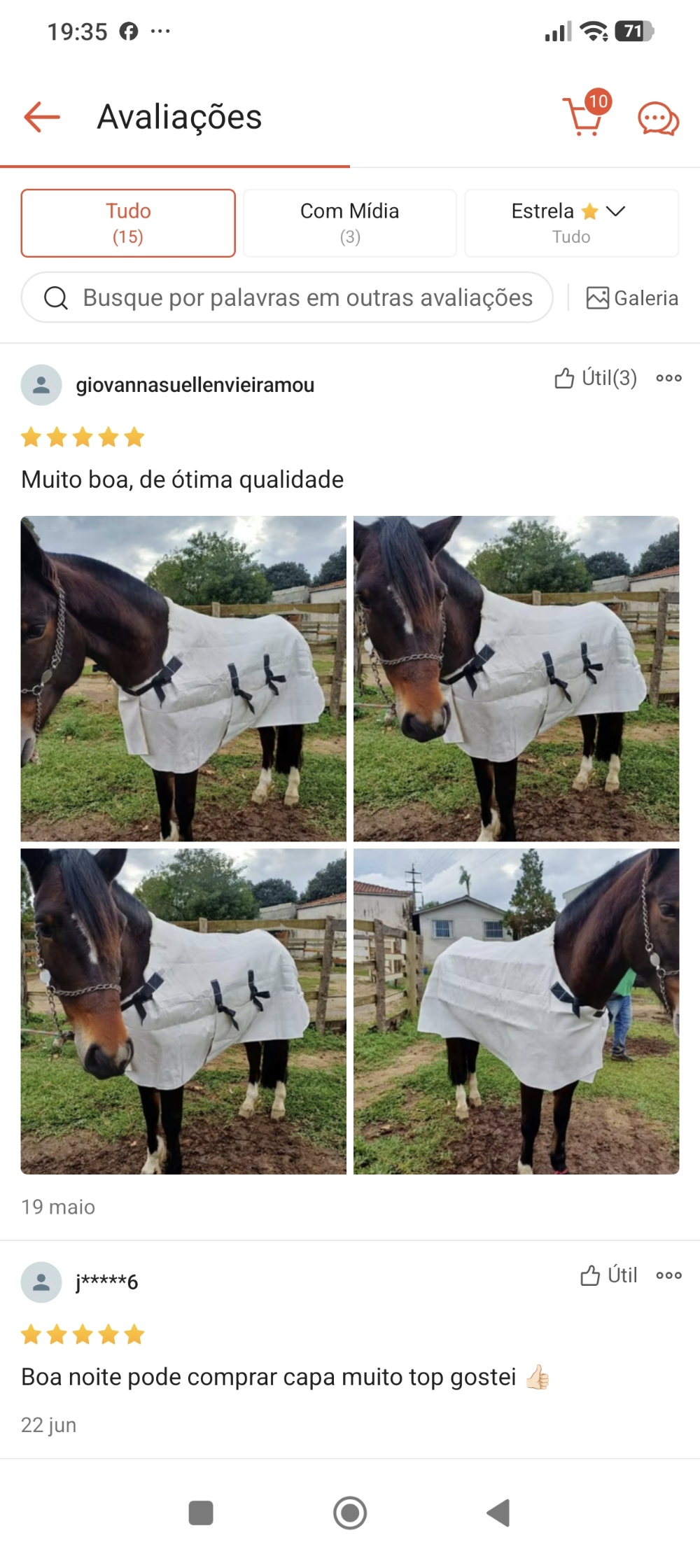 Depoimento real de cliente na Shopee
